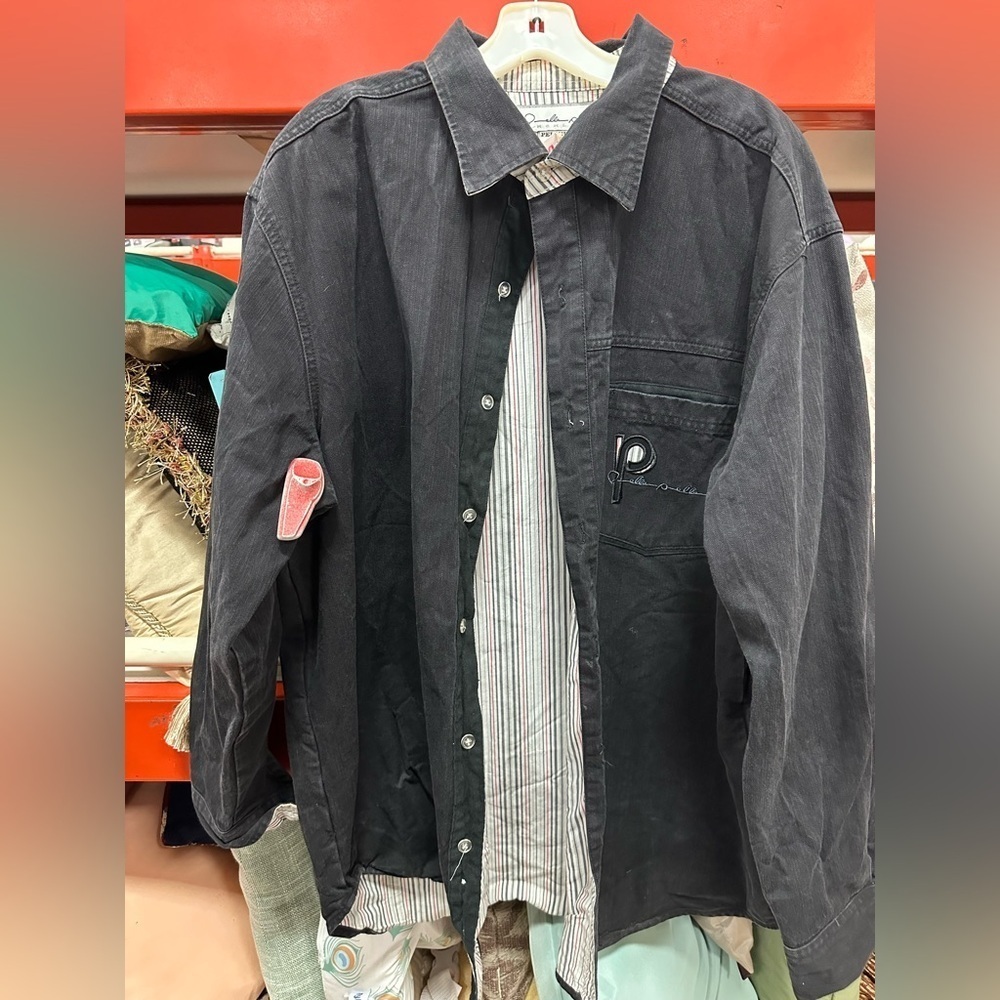 Black denim Pelle pelle jacket